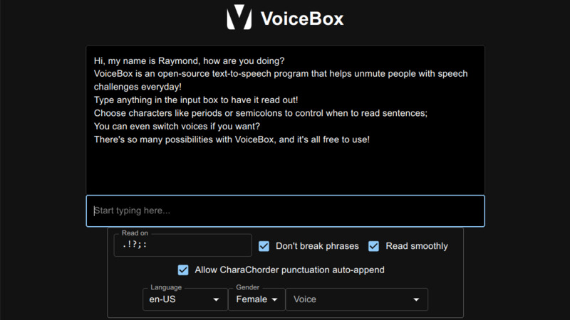 VoiceBox in action